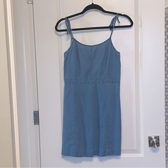 Madewell Chambray Tie Shoulder Dress - Picture 1 of 7